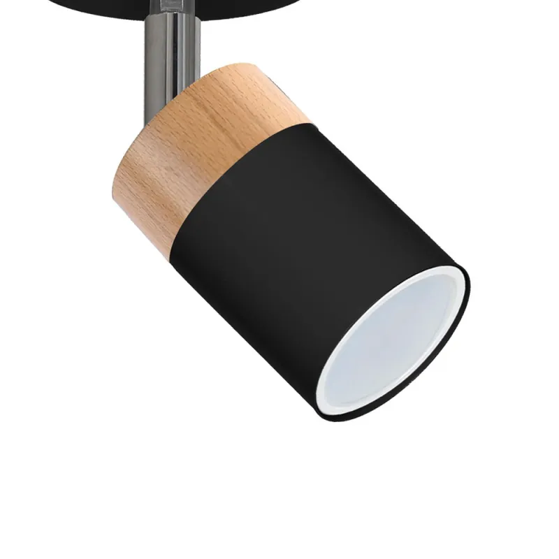 Aplica JOKER BLACK WOOD Milagro Modern, GU10, Natural/Negru, MLP6303, Polonia
