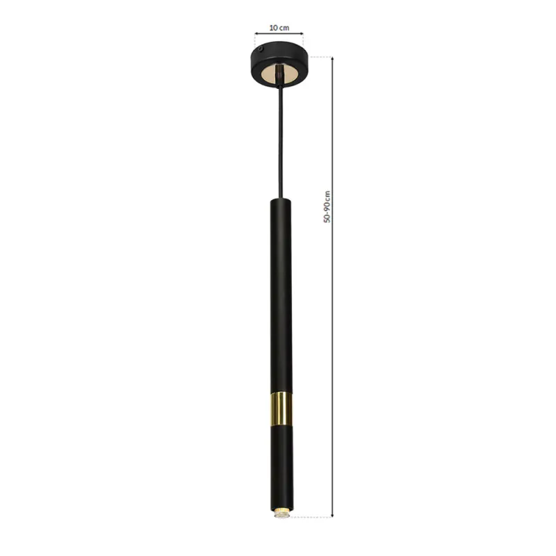 Pendul MONZA Milagro Modern, G9, Auriu/Negru, MLP6333, Polonia
