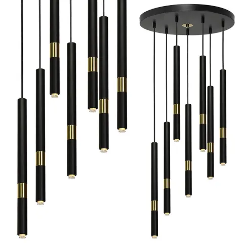 Suspensie MONZA Milagro Modern, G9, Auriu/Negru, MLP6385, Polonia