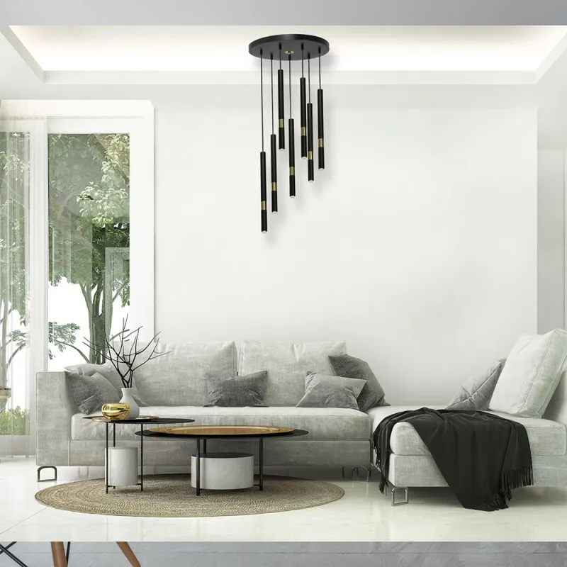Suspensie MONZA Milagro Modern, G9, Auriu/Negru, MLP6385, Polonia