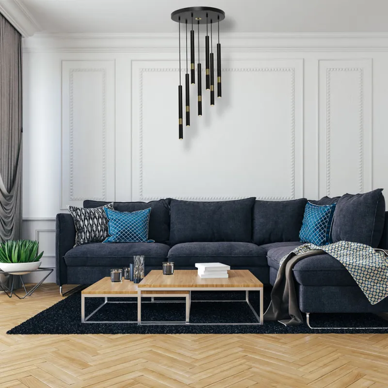Suspensie MONZA Milagro Modern, G9, Auriu/Negru, MLP6385, Polonia