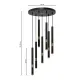 Suspensie MONZA Milagro Modern, G9, Auriu/Negru, MLP6385, Polonia