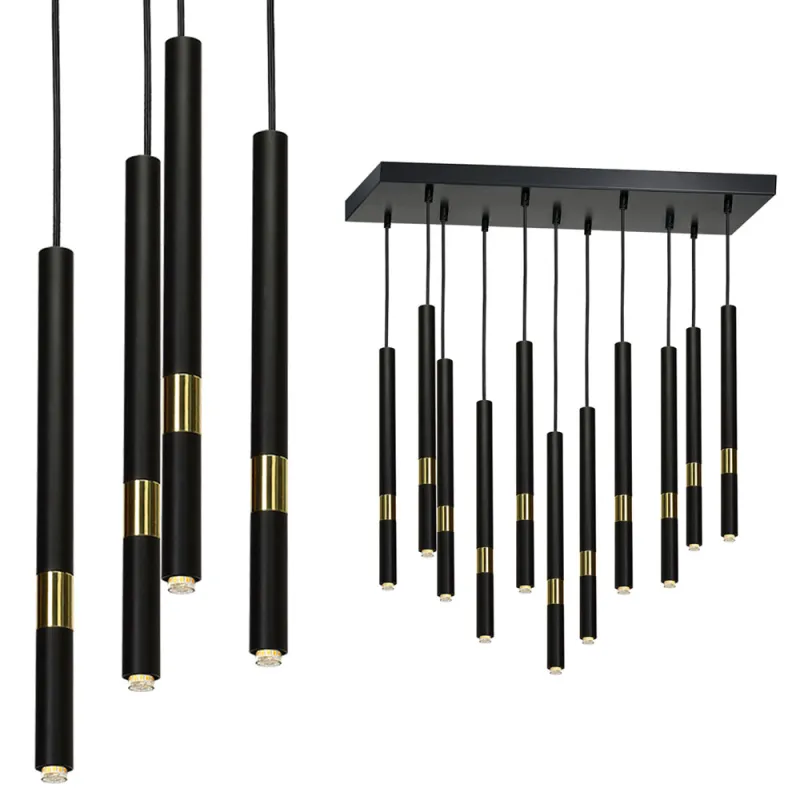 Candelabru MONZA Milagro Modern, G9, Auriu/Negru, MLP6386, Polonia