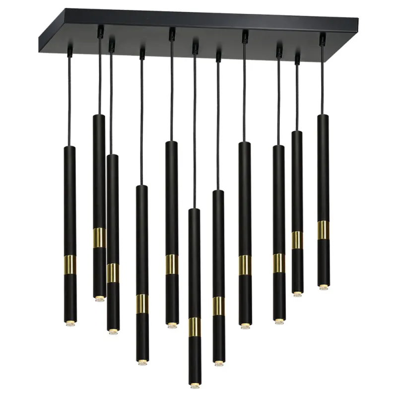 Candelabru MONZA Milagro Modern, G9, Auriu/Negru, MLP6386, Polonia
