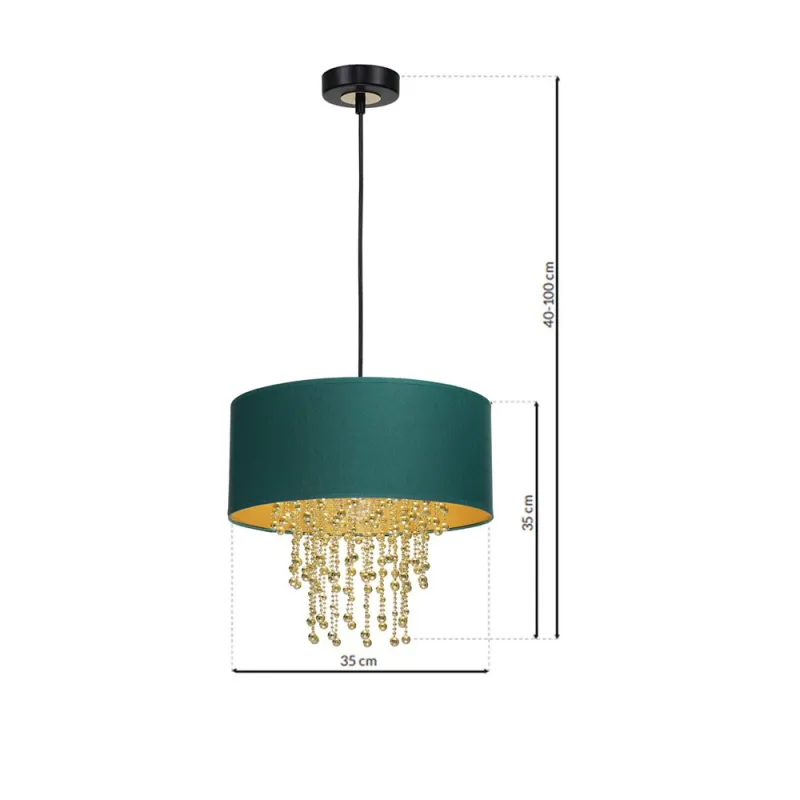 Pendul ALMERIA Milagro Modern, E27, Negru, MLP6451, Polonia