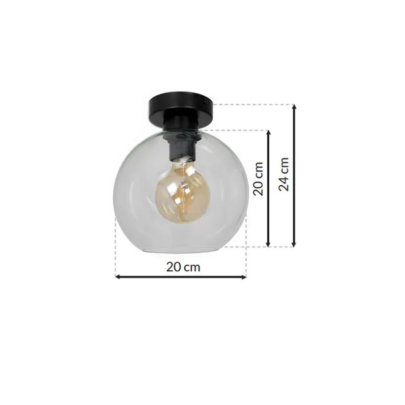 Plafoniera SOFIA Milagro Modern, E27, Negru, MLP6573, Polonia