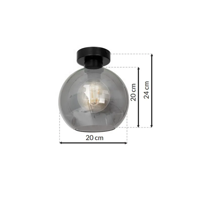 Plafoniera SOFIA Milagro Modern, E27, Negru, MLP6574, Polonia
