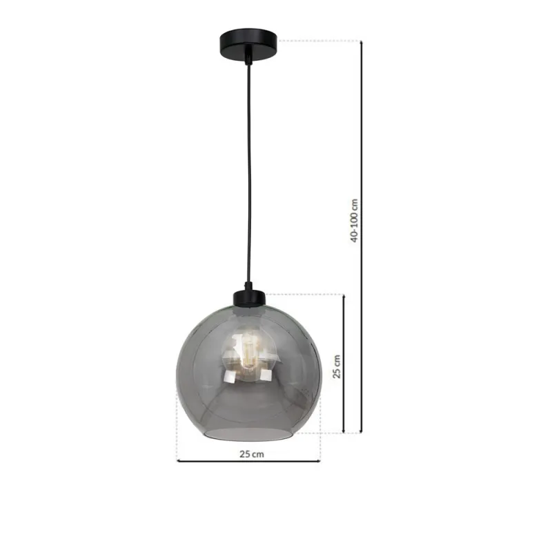 Pendul SOFIA Milagro Modern, E27, Negru, MLP6577, Polonia