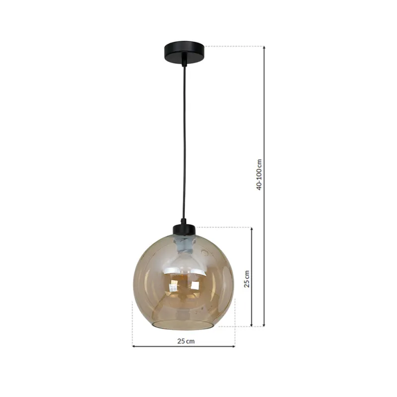 Pendul SOFIA Milagro Modern, E27, Negru, MLP6578, Polonia
