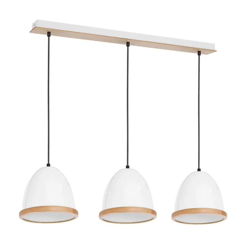 Suspensie Studio White Milagro Modern, E27, Alb/Natural, MLP8850, Polonia