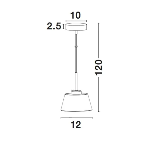 Pendul 1300301301 Boccale Nova Luce, Modern, G9, Crom