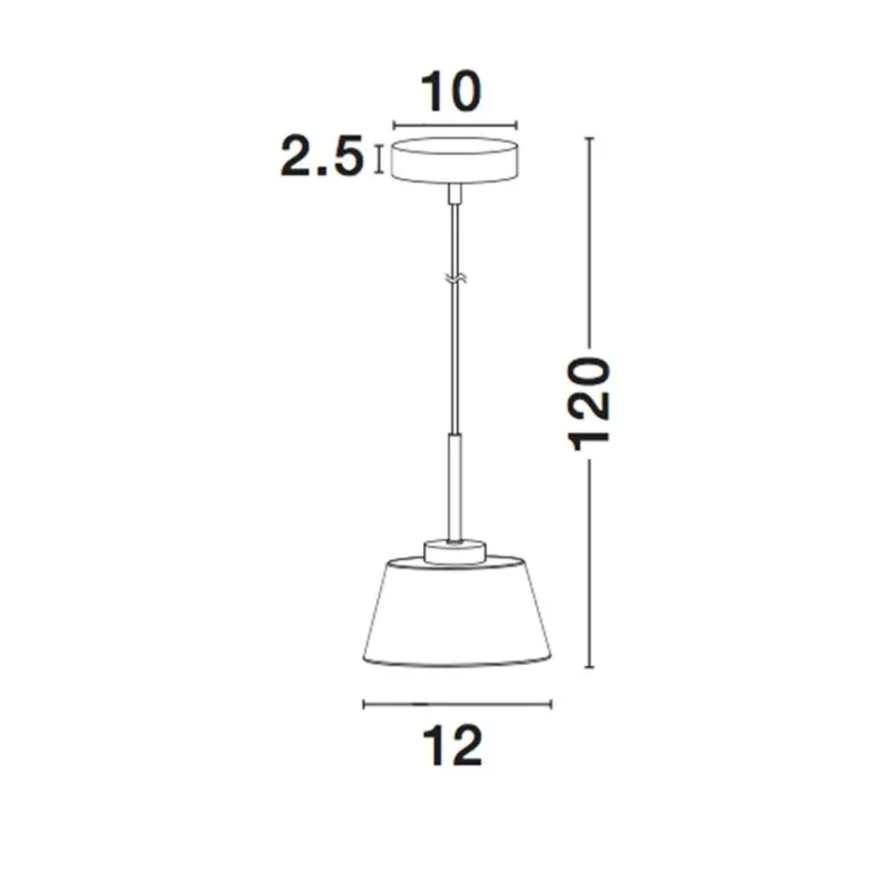 Pendul 1300301301 Boccale Nova Luce, Modern, G9, Crom