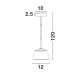 Pendul 1300301301 Boccale Nova Luce, Modern, G9, Crom