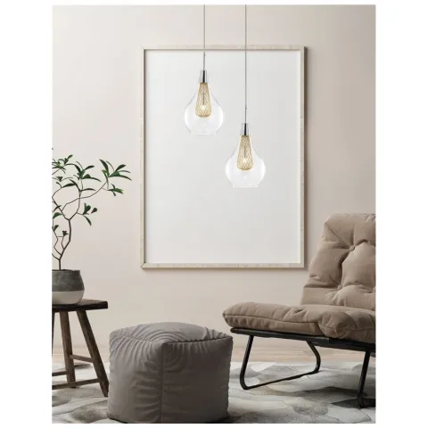 Pendul 1500202811 Filo Nova Luce, Modern, G9, Crom