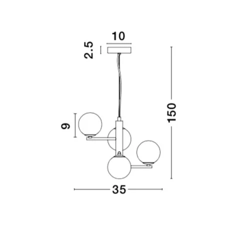 Lustra 1700306002 Agrigento Nova Luce, Clasic, G9, Opal