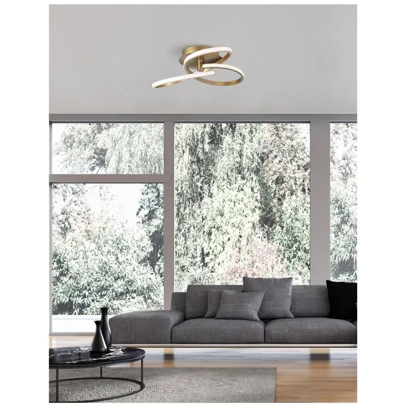 Plafoniera 1701101004 Fusion Nova Luce, Modern, Led, Auriu