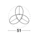 Plafoniera 1701101004 Fusion Nova Luce, Modern, Led, Auriu