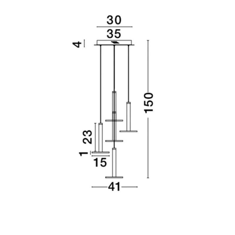 Pendul 1703301202 Palencia Nova Luce, Modern, Led