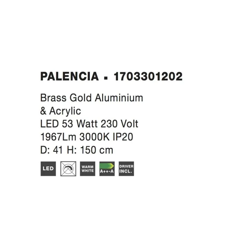 Pendul 1703301202 Palencia Nova Luce, Modern, Led