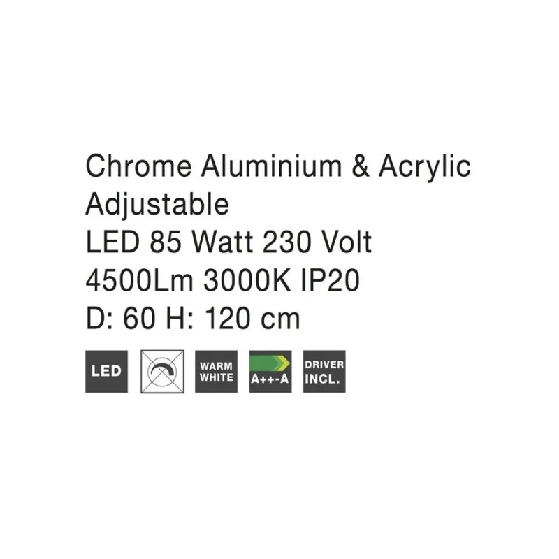 Lustra 17222003 Aria Nova Luce, Modern, Led, Crom