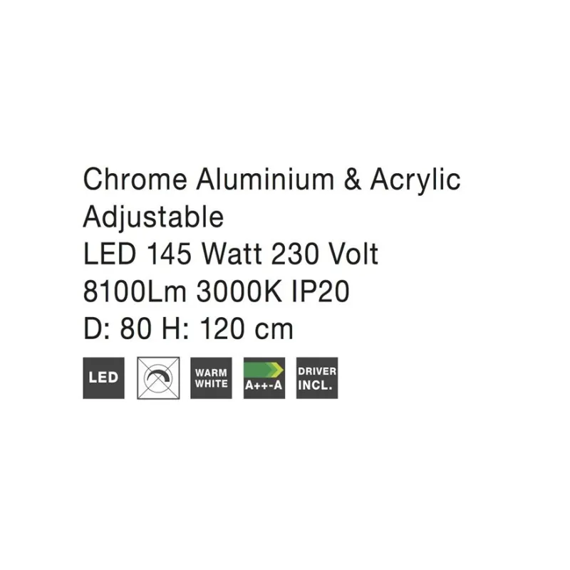 Lustra 17222004 D Aria Nova Luce, Modern, Led, Crom