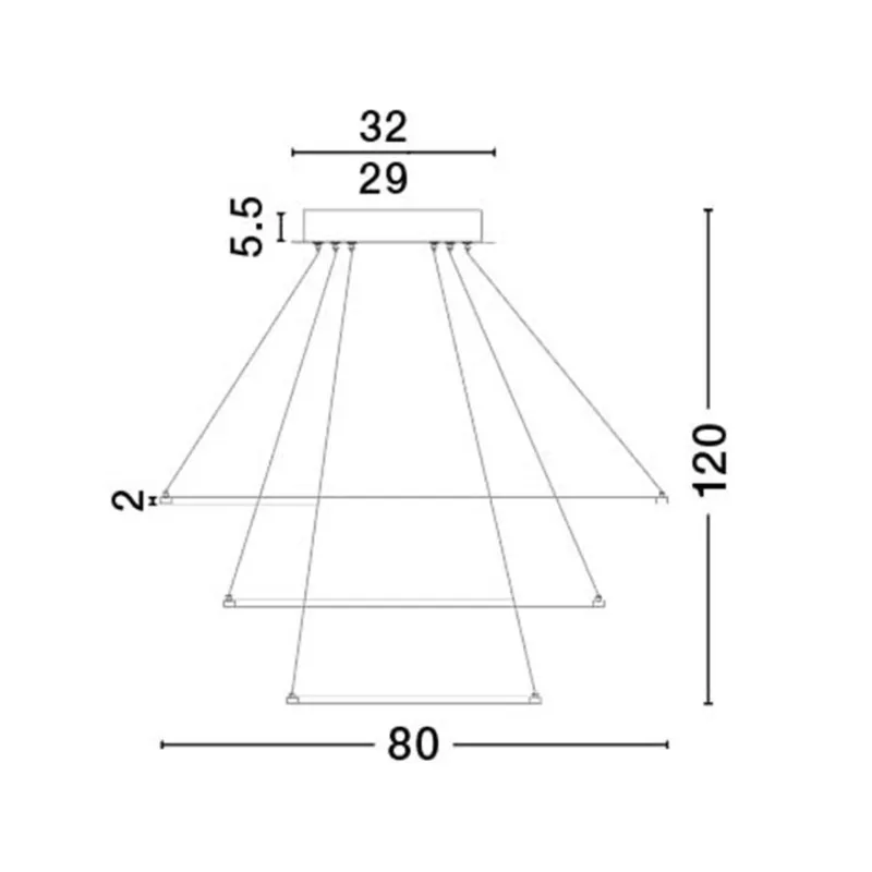 Lustra 17222004 Aria Nova Luce, Modern, Led, Crom