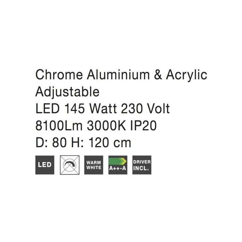 Lustra 17222004 Aria Nova Luce, Modern, Led, Crom