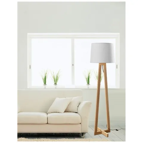 Lampadar 40202 Alma Nova Luce, Natural, E27, Negru