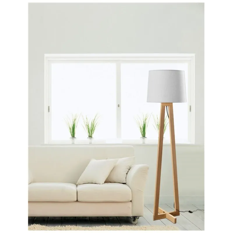 Lampadar 40202 Alma Nova Luce, Natural, E27, Negru