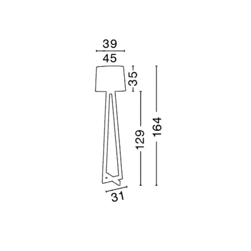 Lampadar 40202 Alma Nova Luce, Natural, E27, Negru