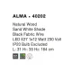 Lampadar 40202 Alma Nova Luce, Natural, E27, Negru