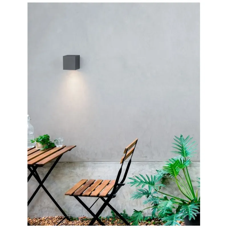 Aplica Exterior 710041 Nero Nova Luce, Modern, Gu10, Gri