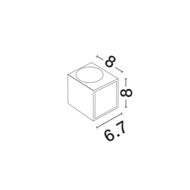 Aplica Exterior 710041 Nero Nova Luce, Modern, Gu10, Gri