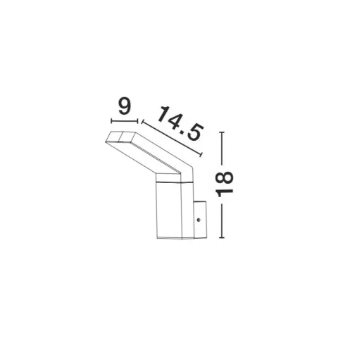 Aplica Exterior 711024 Park Nova Luce, Modern, Led, Gri