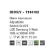 Veioza 7140182 Sicily Nova Luce, Modern, Led, Negru