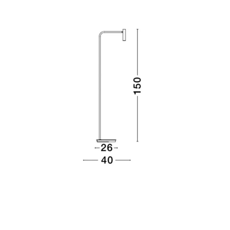 Lampadar 7140183 Sicily Nova Luce, Modern, Led, Negru