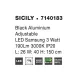 Lampadar 7140183 Sicily Nova Luce, Modern, Led, Negru