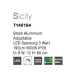 Pendul 7140184 Sicily Nova Luce, Modern, Led, Negru