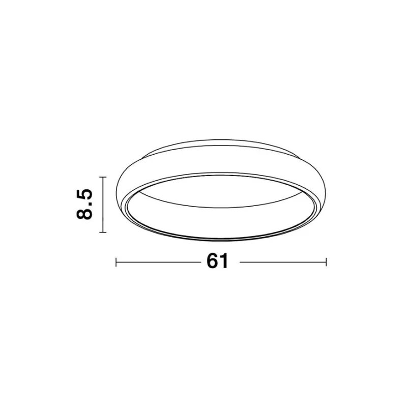 Lustra Plafon 8105606 D Albi Nova Luce, Modern, Led, Alb