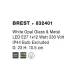 Aplica Baie 832401 Brest Nova Luce, Modern, E27, Alb