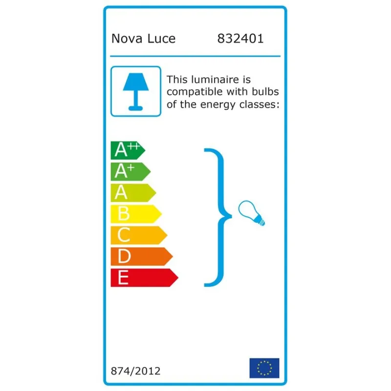 Aplica Baie 832401 Brest Nova Luce, Modern, E27, Alb