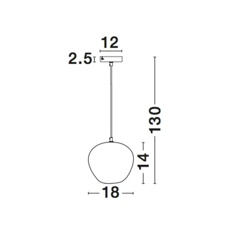 Pendul 8436403 Cedro Nova Luce, Modern, E27, Negru