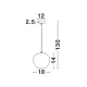Pendul 8436403 Cedro Nova Luce, Modern, E27, Negru