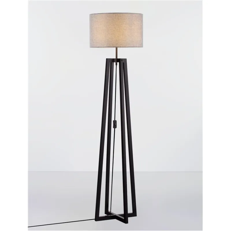 Lampadar 9001082 Artis Nova Luce, Natural, E27, Negru