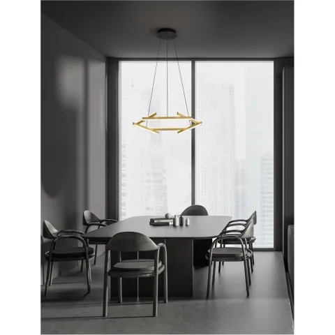 Lustra 9005652 Hyde Nova Luce, Modern, Led, Negru