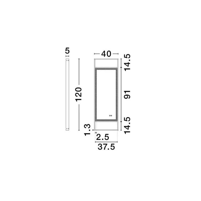 Aplica Baie 9006023 Doul Nova Luce, Modern, Led, Negru