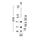 Pendul 9009154 Obrie Nova Luce, Modern, Led, Auriu