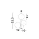 Aplica 9009252 Odillia Nova Luce, Modern, G9, Negru