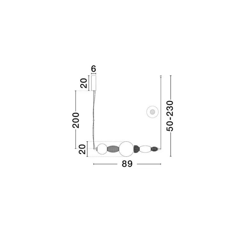 Lustra 9009352 Obrie Nova Luce, Modern, Led, Auriu