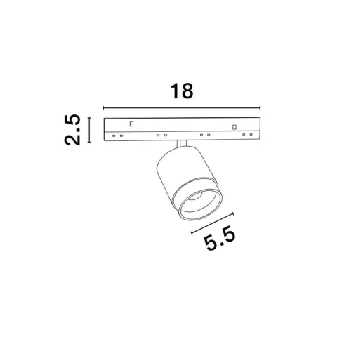 Downlight Șina Magnetică Slim 9010104 Ultra Slim Magnetic Nova Luce